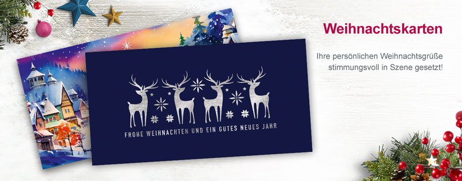 Übersichtsseite zu unseren Firmen-Weihnachtskarten Weihnachtskarten
