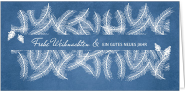 2024 für Firmen | Kategorie - Blaue Struktur Optik - | Motiv: Verzweigte Weihnacht - Artikel Nummer 1084-810